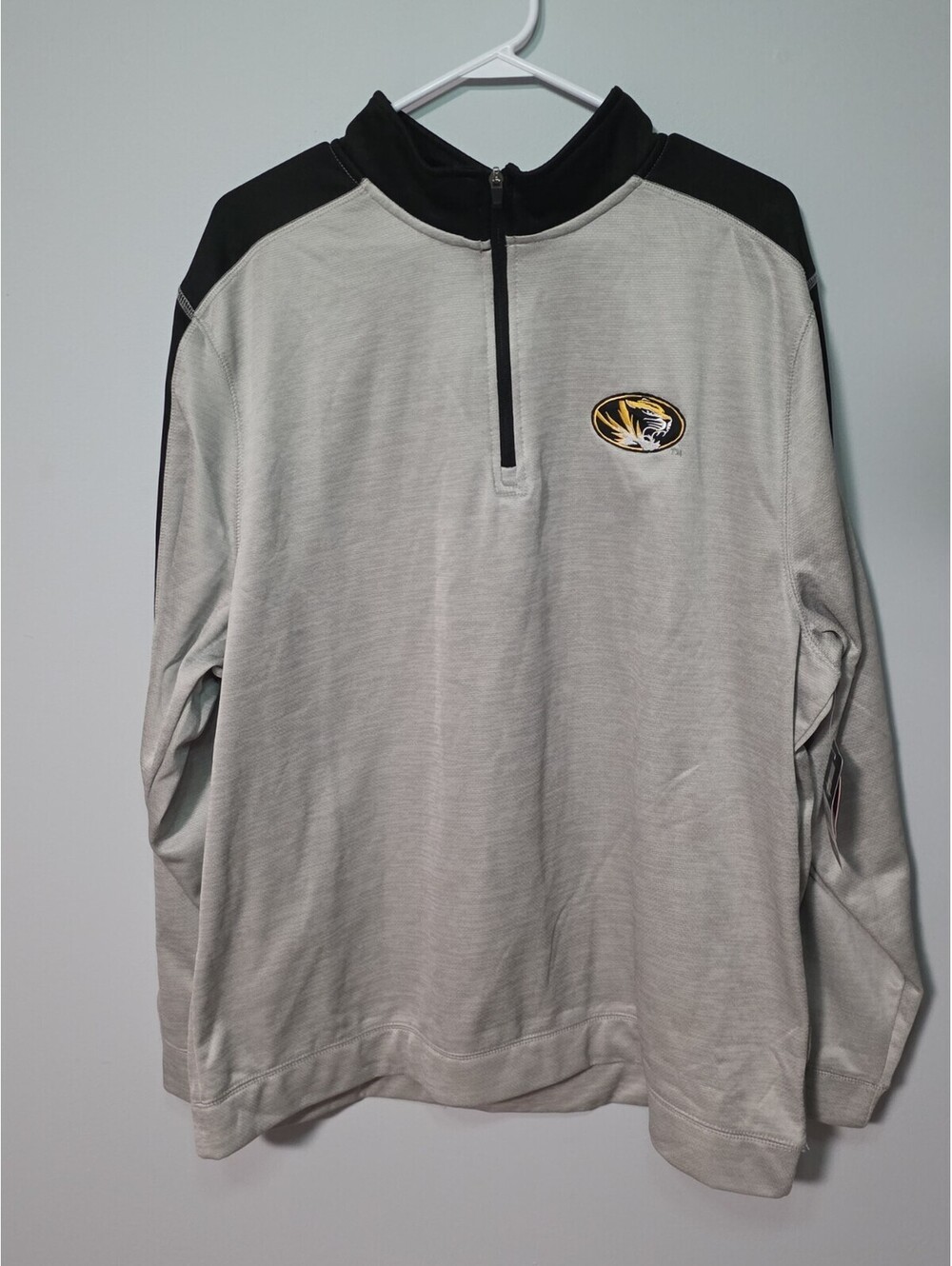 Colosseum Men's XXL Missouri Tigers Mizzou Quarter Zip Fleece Pullover NWT